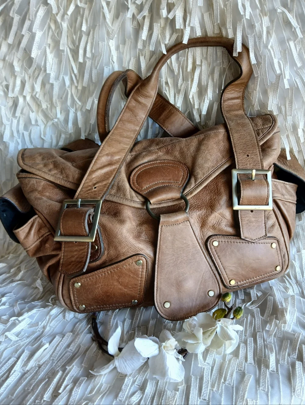 Miabossi Leather Diaper Bag